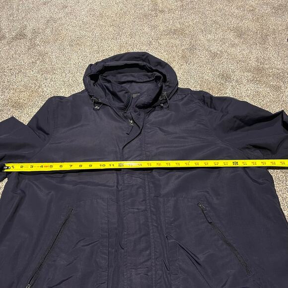 Lands' End Men's Navy Blue Full Zip Hooded Lined Jacket - Size XL - Picture 4 of 7